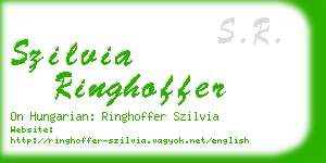 szilvia ringhoffer business card